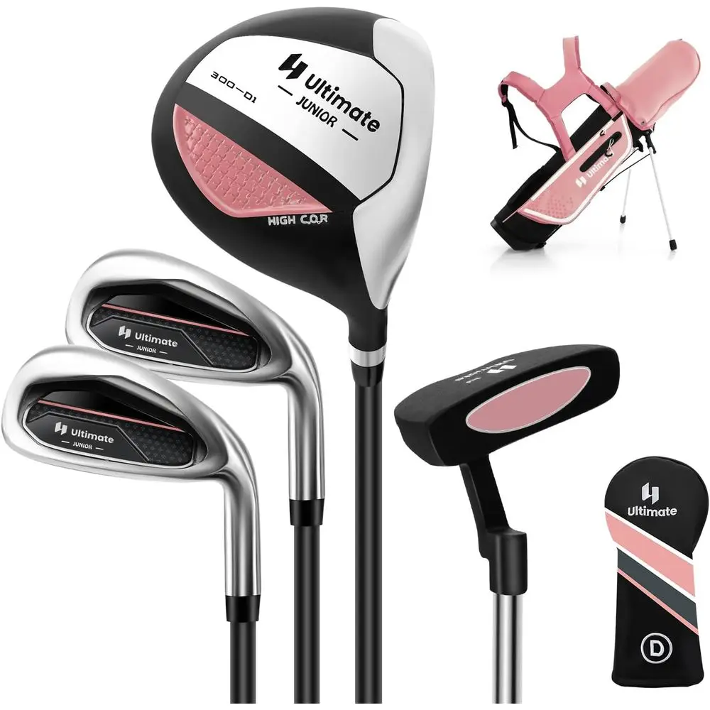 Golf Equipment Kids - Jugend-Golfschläger-Set mit Standbag, Regenschutz und Übungsausrüstung