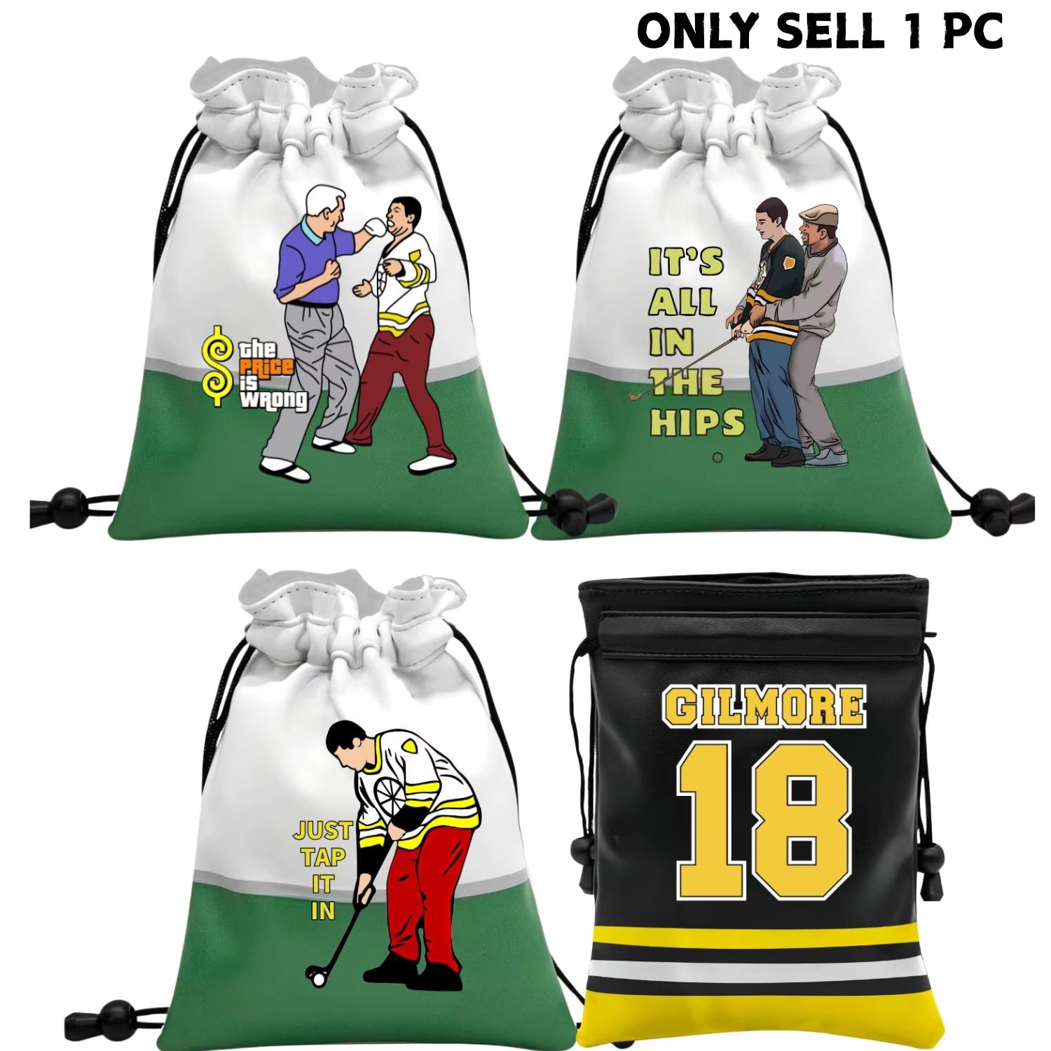 Golf Ball Premium - Happy Gilmore 18 Langlebige Golf-Wertsachen-Tasche aus
