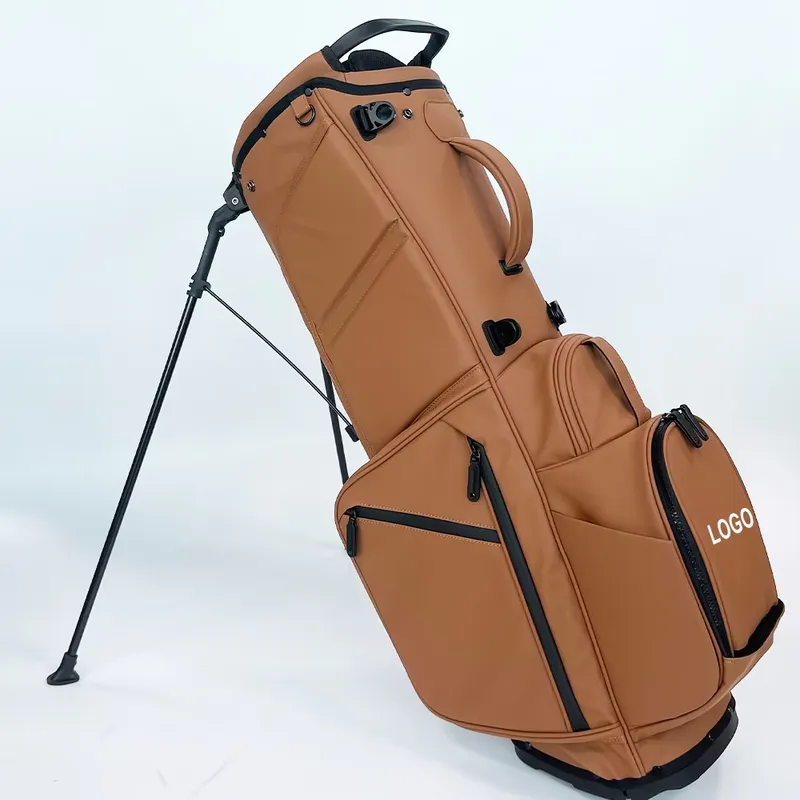 Golf Equipment Logos - Individuell Bestickte Golf-Standbag aus PU-Leder in