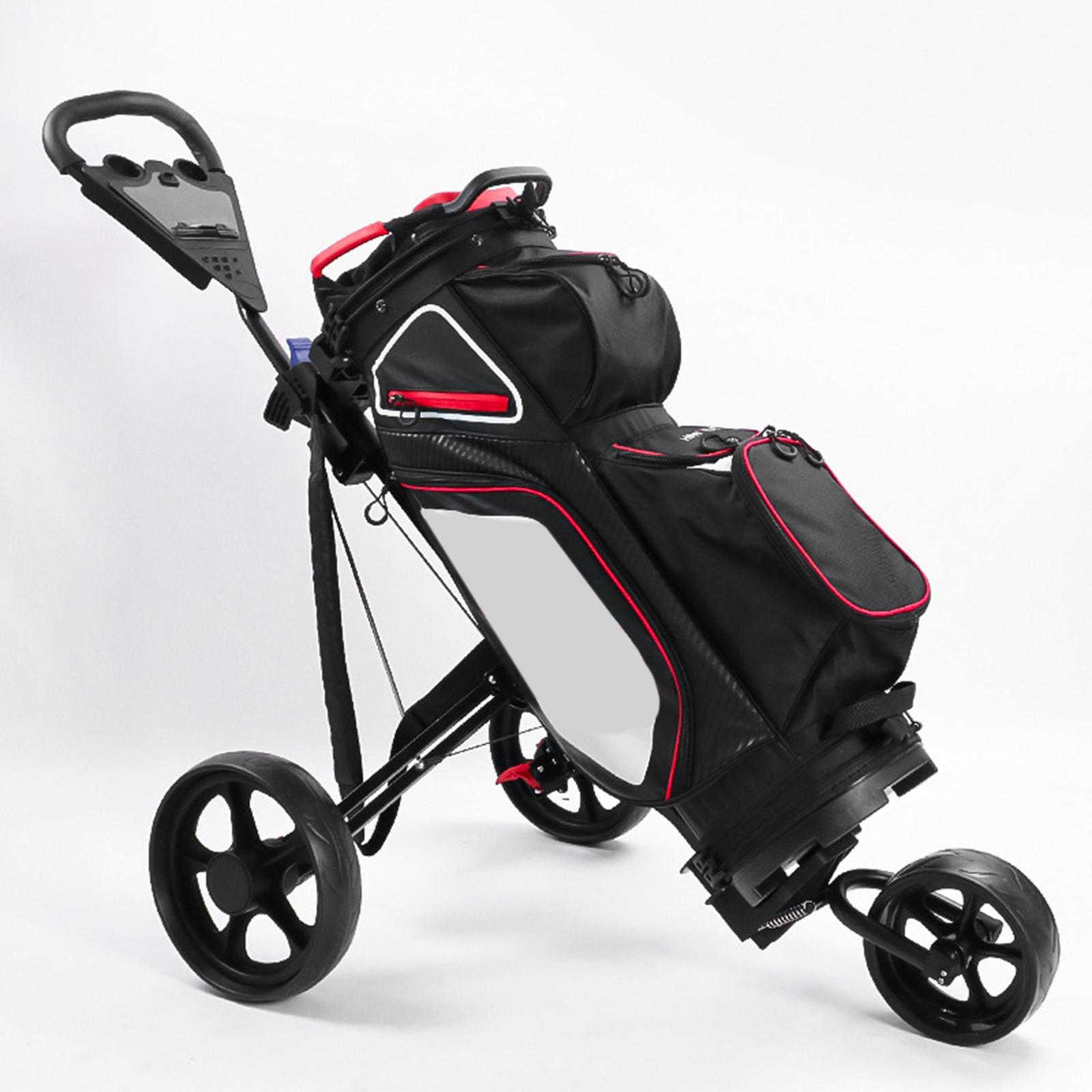 Pull Cart Fold - Golf-Laufwagen mit Handbremse, faltbarer Golf-Trolley