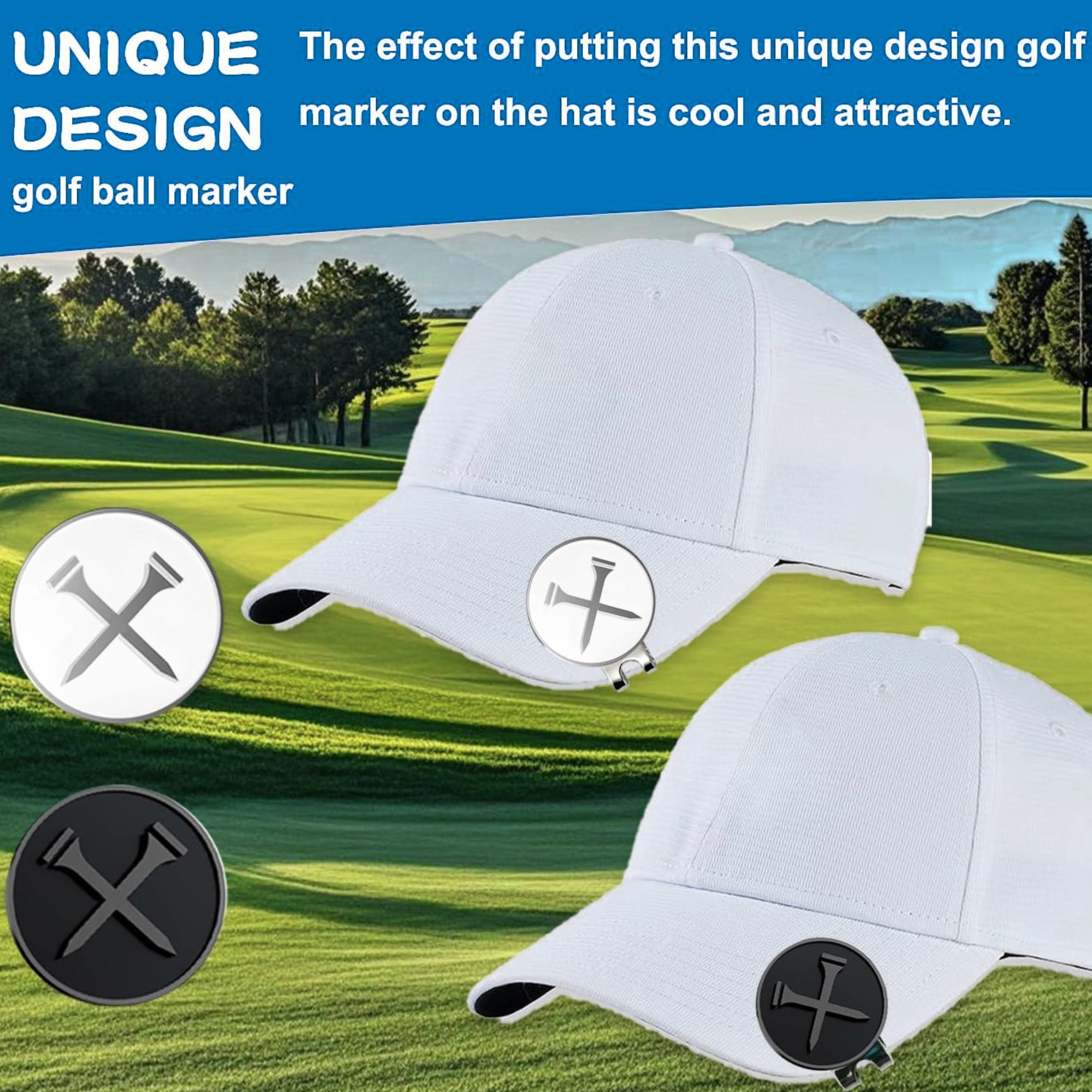 4 Stück Golfball-Marker mit pe – Golf Ball Premium Bewertung und Preis