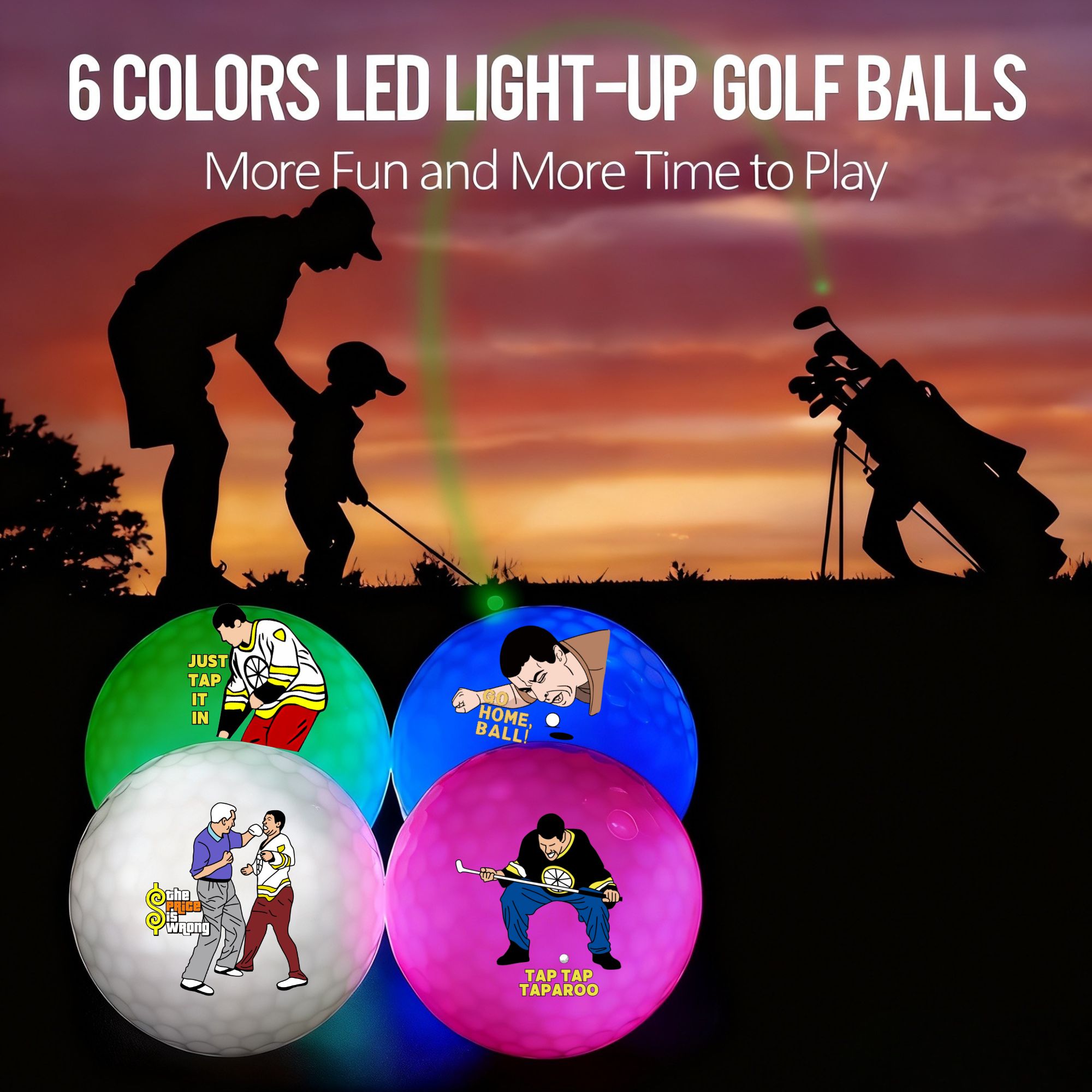 4 Stück im Dunkeln leuchtende  – Golf Equipment Gifts Bewertung und Preis